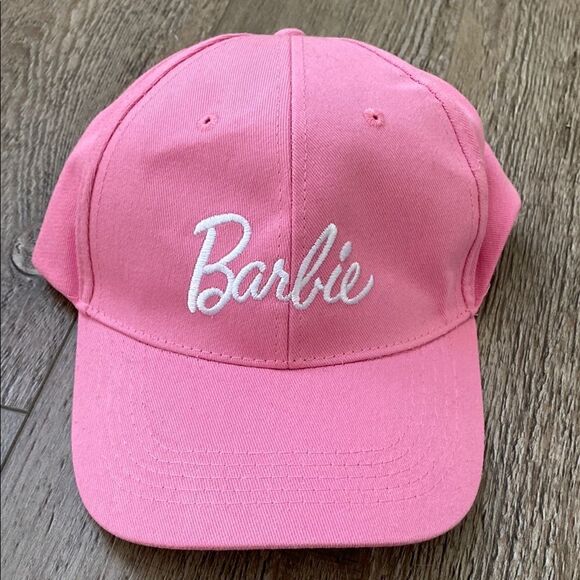 Barbie Logo Canvas SnapBack Pink Baseball Cap Dad Hat by Mattel - Picture 1 of 5